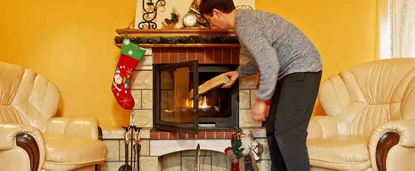 Rusted Metal Fireplace Restoration in Mission Viejo, California
